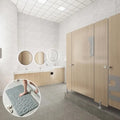 Alfombra de Baño Antideslizante Absorbente de Poliéster Gris 60x40 cm