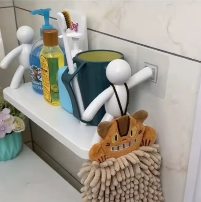 Organizador De Baño Sin Clavos Repisa Adhesiva Fácil Instalación